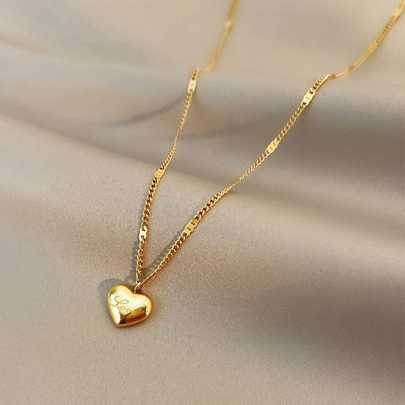 XIYANIKE-316L-Stainless-Steel-Gold-Color-Love-Heart-Necklaces-For-Women-Chokers-2021Trend-Fashion-Festival-Party
